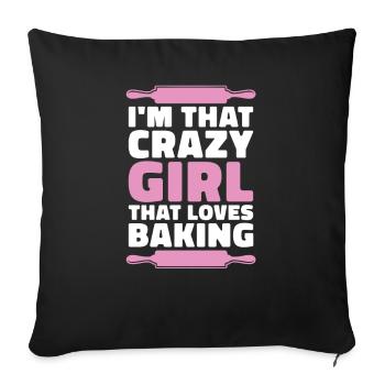 Baker Baking Pastry Chef - Sofa pillowcase 17,3'' x 17,3'' (45 x 45 cm) - black - Front