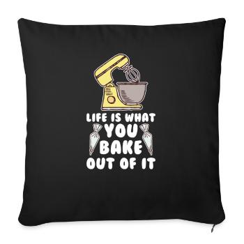 Baker Baking Pastry Chef - Sofa pillowcase 17,3'' x 17,3'' (45 x 45 cm) - black - Front