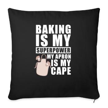 Baker Baking Pastry Chef - Sofa pillowcase 17,3'' x 17,3'' (45 x 45 cm) - black - Front