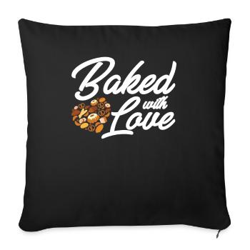 Baker Baking Pastry Chef - Sofa pillowcase 17,3'' x 17,3'' (45 x 45 cm) - black - Front