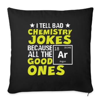 Chimie blague - Housse de coussin décorative 45 x 45 cm - noir - Devant