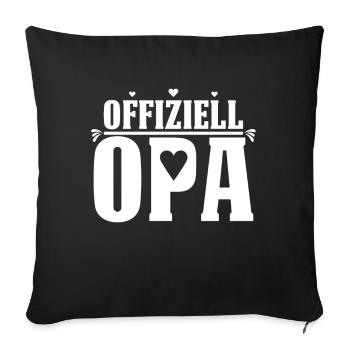 Offiziell Bester Opa der Welt Vatertag Loading Ich - Sofakissenbezug 45 x 45 cm - Schwarz - Vorne
