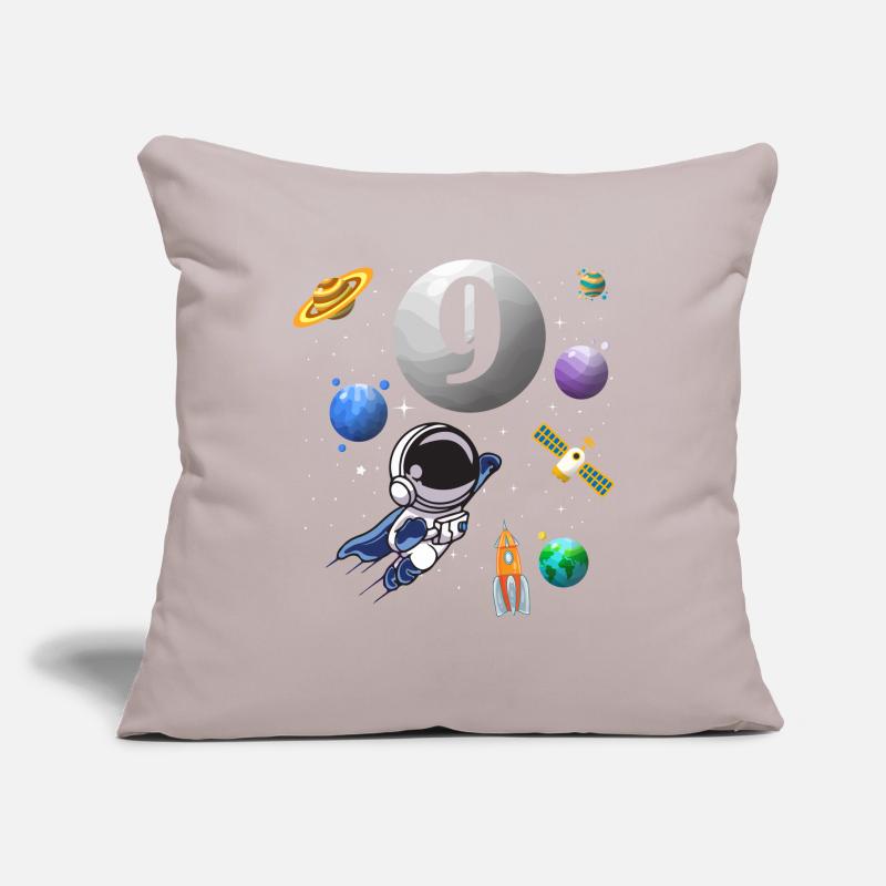 9 ans de l’astronaute Espace spatial Housse de coussin décorative 45 x 45 cm