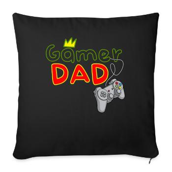 Gamer Dad Buddy Matching - Sofa pillowcase 17,3'' x 17,3'' (45 x 45 cm) - black - Front