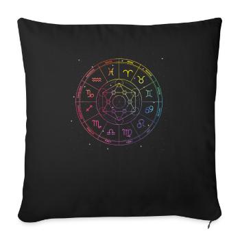 Astrology zodiac sign zodiac astrologer - Sofa pillowcase 17,3'' x 17,3'' (45 x 45 cm) - black - Front