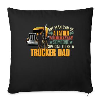 Special Trucker Dad Vintage - Housse de coussin décorative 45 x 45 cm - noir - Devant