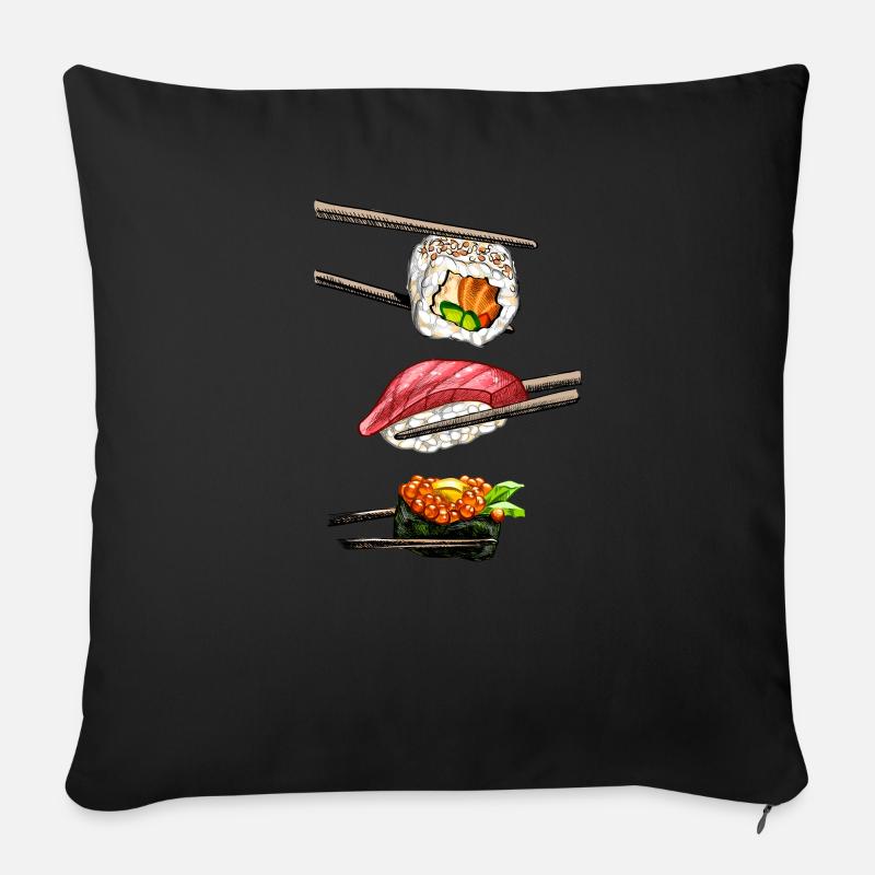 Sushi - Sofakissenbezug 45 x 45 cm - Schwarz