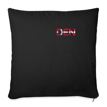 Denmark Flag Danish Flag Danmark Denmark - Sofa pillowcase 17,3'' x 17,3'' (45 x 45 cm) - black - Front