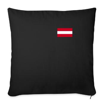Autriche Flagge Austria Land Österreicher Wien - Housse de coussin décorative 45 x 45 cm - noir - Devant