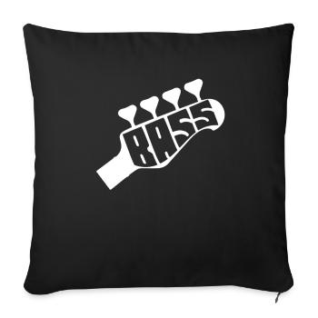 Bass Gitarre Bassgitarre Basser Bassist - Sofakissenbezug 45 x 45 cm - Schwarz - Vorne