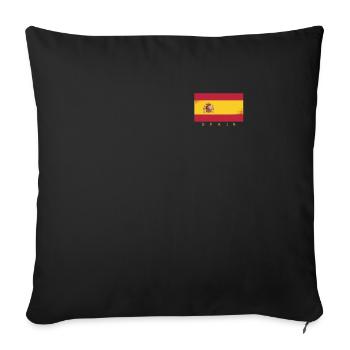 Spain Vintage Spain Espana Flag Flag Gift - Sofa pillowcase 17,3'' x 17,3'' (45 x 45 cm) - black - Front