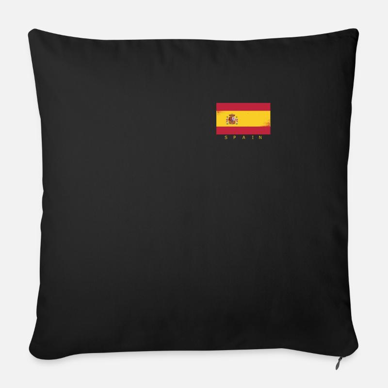 Spanien Vintage Spain Espana Flagge Fahne Geschenk - Sofakissenbezug 45 x 45 cm - Schwarz