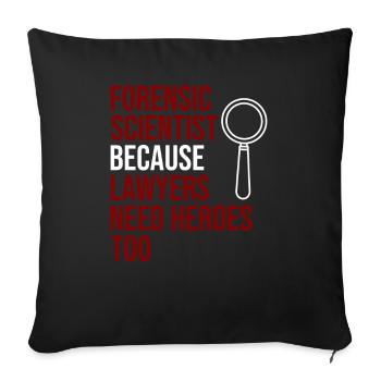 Forensik Forensiker - Sofakissenbezug 45 x 45 cm - Schwarz - Vorne