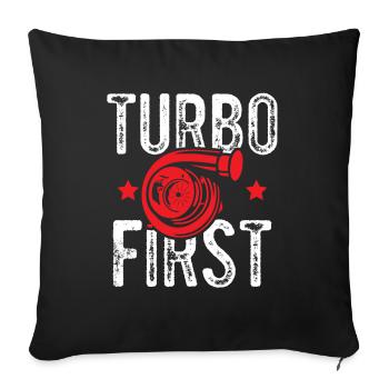 turbo tuning - Housse de coussin décorative 45 x 45 cm - noir - Devant
