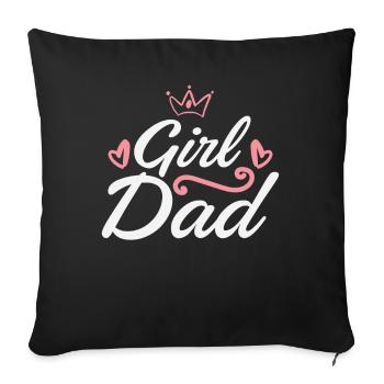 Papa Père Fête des Pères - Housse de coussin décorative 45 x 45 cm - noir - Devant