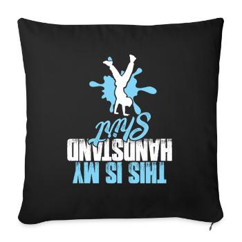 handstand cheerleading - Housse de coussin décorative 45 x 45 cm - noir - Devant