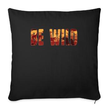 Camping Camping Campsite Camping - Sofa pillowcase 17,3'' x 17,3'' (45 x 45 cm) - black - Front