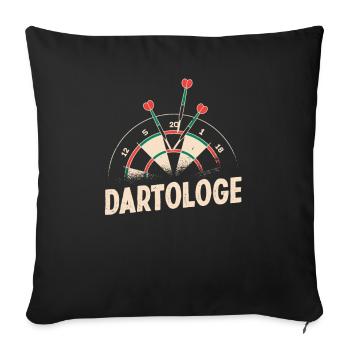 Dart Darter Dartsport - Sofakissenbezug 45 x 45 cm - Schwarz - Vorne