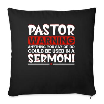 Pastor Pastor Clergy Reverend Preacher Gifts - Sofa pillowcase 17,3'' x 17,3'' (45 x 45 cm) - black - Front