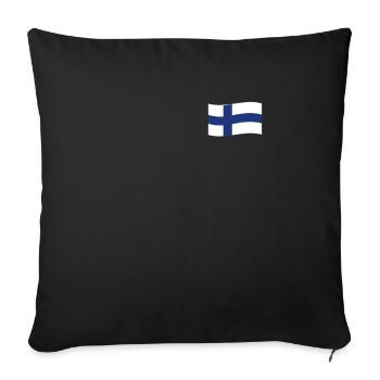 Finland Flag Finland Flag Finnish Finn Country - Sofa pillowcase 17,3'' x 17,3'' (45 x 45 cm) - black - Front