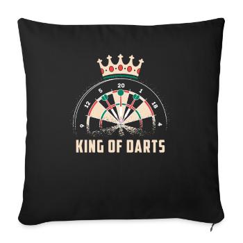 Dart Darter Dartsport - Sofakissenbezug 45 x 45 cm - Schwarz - Vorne