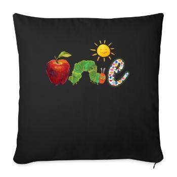 Apple Worm Palette One Baby - Sofa pillowcase 17,3'' x 17,3'' (45 x 45 cm) - black - Front