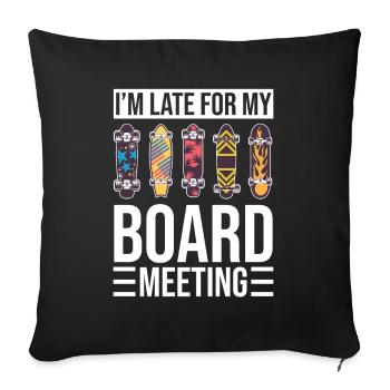 Skateboard Skateboarder Skater - Sofakissenbezug 45 x 45 cm - Schwarz - Vorne