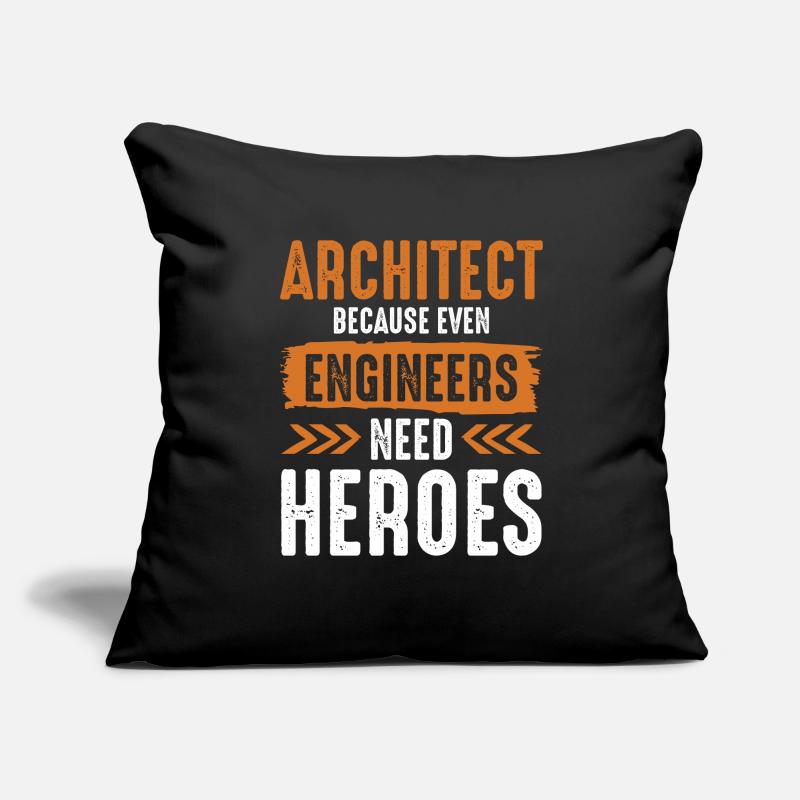 Ingénieur architecte Housse de coussin décorative 45 x 45 cm