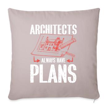 la planification de l’entreprise - Housse de coussin décorative 45 x 45 cm - taupe clair - Devant