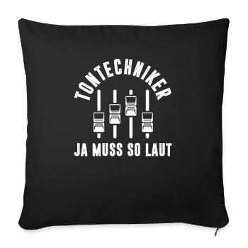 Tontechniker Sound Audio Engineer - Sofakissenbezug 45 x 45 cm - Schwarz - Vorne
