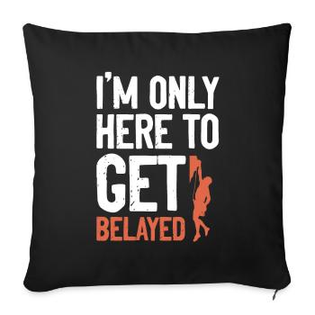 climbing rock climbing - Sofa pillowcase 17,3'' x 17,3'' (45 x 45 cm) - black - Front