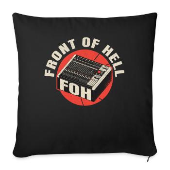 Tontechniker Sound Audio Engineer - Sofakissenbezug 45 x 45 cm - Schwarz - Vorne