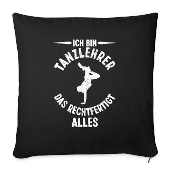 Tanzen Tänzer Tanz - Sofakissenbezug 45 x 45 cm - Schwarz - Vorne