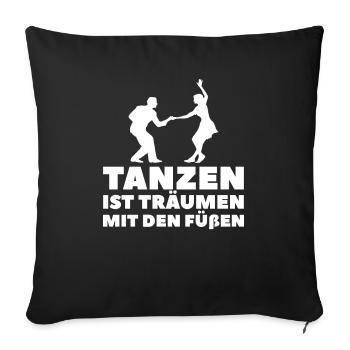 Tanzen Tänzer Tanz - Sofakissenbezug 45 x 45 cm - Schwarz - Vorne