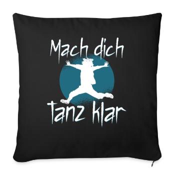 Tanzen Tänzer Tanz - Sofakissenbezug 45 x 45 cm - Schwarz - Vorne
