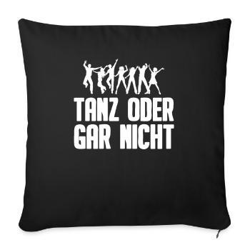 Tanzen Tänzer Tanz - Sofakissenbezug 45 x 45 cm - Schwarz - Vorne