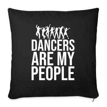 Dancing Dancer Dance - Sofa pillowcase 17,3'' x 17,3'' (45 x 45 cm) - black - Front