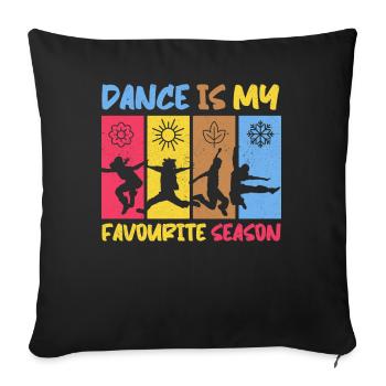 Tanzen Tänzer Tanz - Sofakissenbezug 45 x 45 cm - Schwarz - Vorne