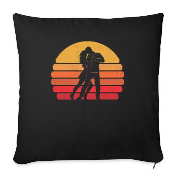 Retro Tanzen Tänzer Vintage Tanz - Sofakissenbezug 45 x 45 cm - Schwarz - Vorne