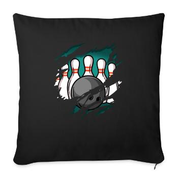 Bowling - Housse de coussin décorative 45 x 45 cm - noir - Devant