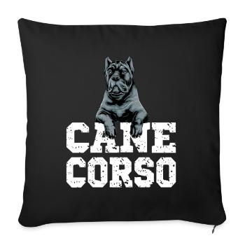 Cane Corso pour un propriétaire de Cane Corso Cane - Housse de coussin décorative 45 x 45 cm - noir - Devant