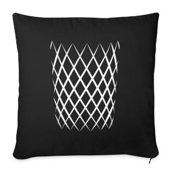 Hessian Äppler, cider - Sofa pillowcase 17,3'' x 17,3'' (45 x 45 cm) - black - Front