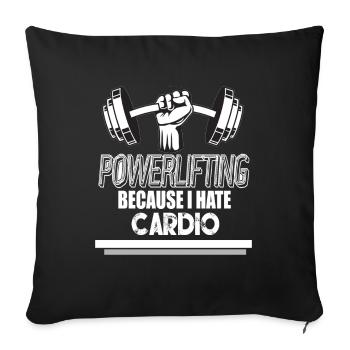 Power Triathlon Powerlifting Powerlifter - Sofa pillowcase 17,3'' x 17,3'' (45 x 45 cm) - black - Front