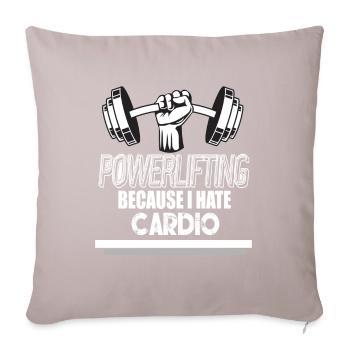 Trois-combats Powerlifting Powerlifter - Housse de coussin décorative 45 x 45 cm - taupe clair - Devant