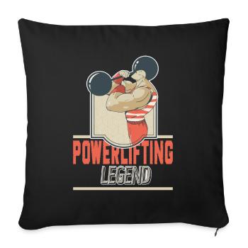 Power Triathlon Powerlifting Powerlifter - Sofa pillowcase 17,3'' x 17,3'' (45 x 45 cm) - black - Front