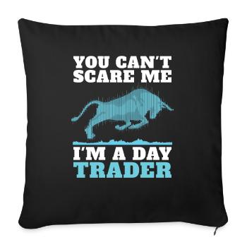 Stock Day Trading Börse Forex Aktien Trader - Sofakissenbezug 45 x 45 cm - Schwarz - Vorne