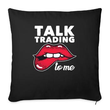 Stock Day Trading Börse Forex Aktien Trader - Sofakissenbezug 45 x 45 cm - Schwarz - Vorne