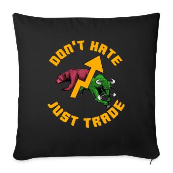 Stock Day Trading Börse Forex Aktien Trader - Sofakissenbezug 45 x 45 cm - Schwarz - Vorne