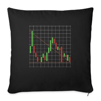 Stock Day Trading Börse Forex Aktien Trader - Sofakissenbezug 45 x 45 cm - Schwarz - Vorne