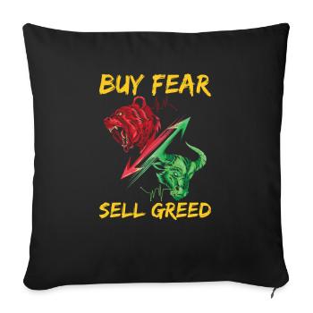Stock Day Trading Börse Forex Aktien Trader - Sofakissenbezug 45 x 45 cm - Schwarz - Vorne
